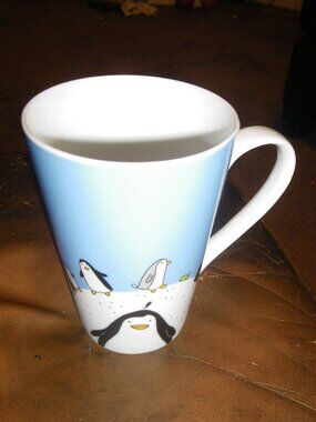 Capriware Funny Penguins Tall Ceramic Coffee Mug